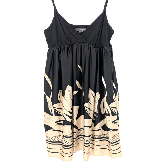 VTG Y2K Forever 21 Black Satin Babydoll Asian Inspired Pleated Mini Slip Dress - Picture 1 of 9
